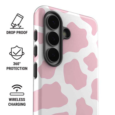 Pink Cow Print Galaxy S26 Impact Case