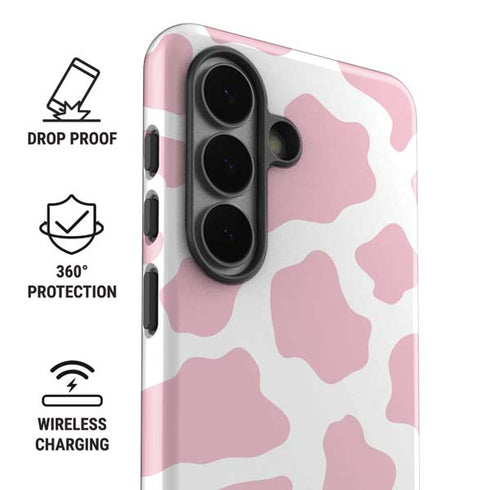 Pink Cow Print Galaxy S26 Plus Impact Case