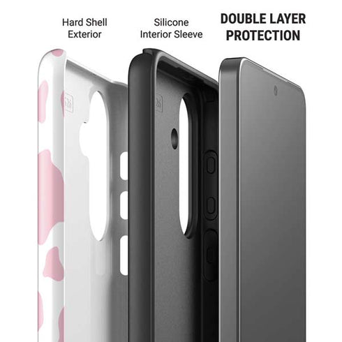 Pink Cow Print Galaxy S26 Plus Impact Case