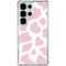 Pink Cow Print Galaxy S26 Ultra Clear Case