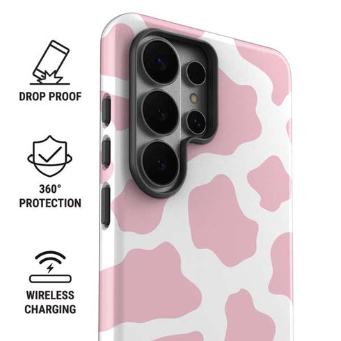 Pink Cow Print Galaxy S26 Ultra Impact Case