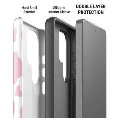 Pink Cow Print Galaxy S26 Ultra Impact Case