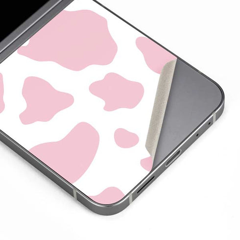 Pink Cow Print Galaxy Z Flip6 Skin