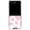Pink Cow Print Galaxy Z Flip6 Clear Case