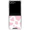 Pink Cow Print Galaxy Z Flip7 Clear Case