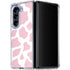 Pink Cow Print Galaxy Z Fold5 5G Clear Case