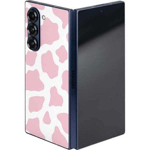Pink Cow Print Galaxy Z Fold6 Skin
