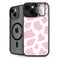 Pink Cow Print iPhone 14 Kickstand Case