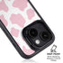 Pink Cow Print iPhone 14 Kickstand Case
