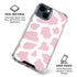 Pink Cow Print iPhone 15 Clear Case