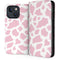 Pink Cow Print iPhone 15 Folio Case