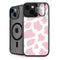 Pink Cow Print iPhone 15 Kickstand Case
