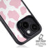 Pink Cow Print iPhone 15 Plus Kickstand Case