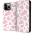 Pink Cow Print iPhone 15 Pro Max Folio Case