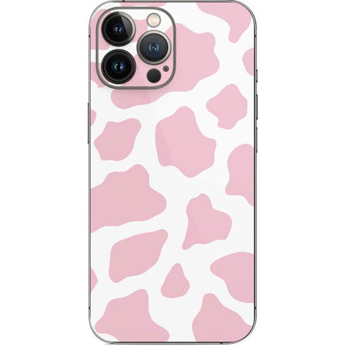 Pink Cow Print iPhone 15 Pro Max Skin