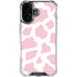Pink Cow Print iPhone 16 Clear Case