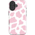 Pink Cow Print iPhone 16 Impact Case