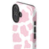 Pink Cow Print iPhone 16 Impact Case