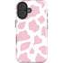 Pink Cow Print iPhone 16 Magsafe Impact Case