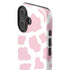 Pink Cow Print iPhone 16 Plus Impact Case