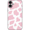 Pink Cow Print iPhone 16 Plus Skin