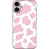 Pink Cow Print iPhone 16 Plus Skin