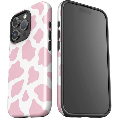 Pink Cow Print iPhone 16 Pro Impact Case