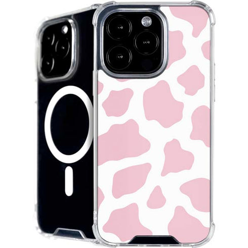 Pink Cow Print iPhone 16 Pro MagSafe Case