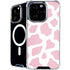 Pink Cow Print iPhone 16 Pro MagSafe Case