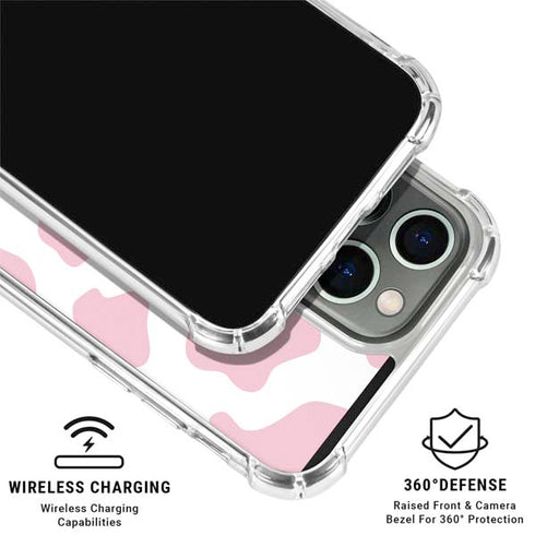 Pink Cow Print iPhone 16 Pro Max Clear Case