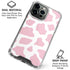 Pink Cow Print iPhone 16 Pro Max Clear Case