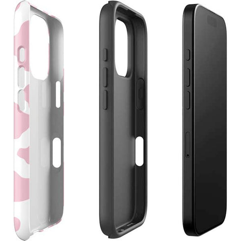 Pink Cow Print iPhone 16 Pro Max Impact Case