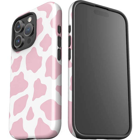 Pink Cow Print iPhone 16 Pro Max Impact Case