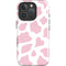Pink Cow Print iPhone 16 Pro Max Magsafe Impact Case