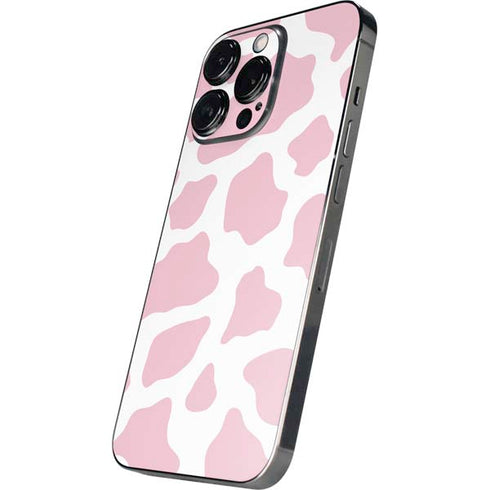 Pink Cow Print iPhone 16 Pro Skin