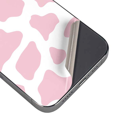 Pink Cow Print iPhone 16 Pro Skin