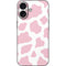 Pink Cow Print iPhone 16 Skin