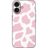 Pink Cow Print iPhone 16 Skin