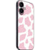 Pink Cow Print iPhone 16 Skin