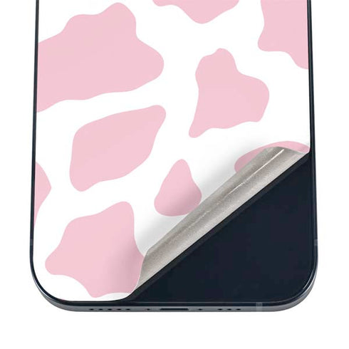 Pink Cow Print iPhone 16 Skin