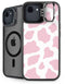 Pink Cow Print iPhone 16e Kickstand Case