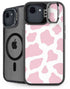 Pink Cow Print iPhone 16e Kickstand Case