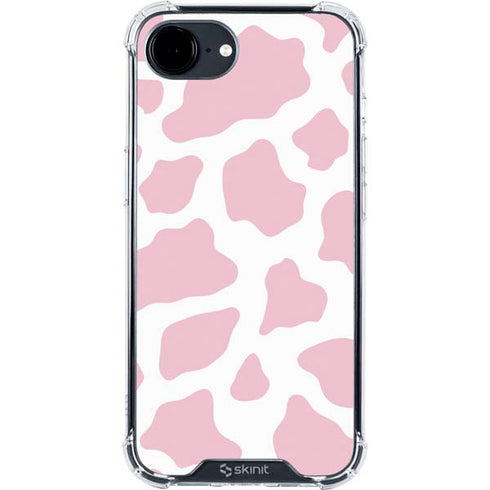 Pink Cow Print iPhone 16e Clear Case
