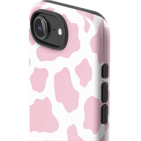 Pink Cow Print iPhone 16e Impact Case