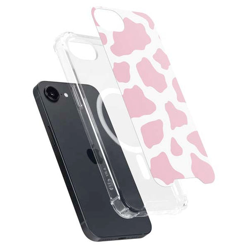 Pink Cow Print iPhone 16e MagSafe Case