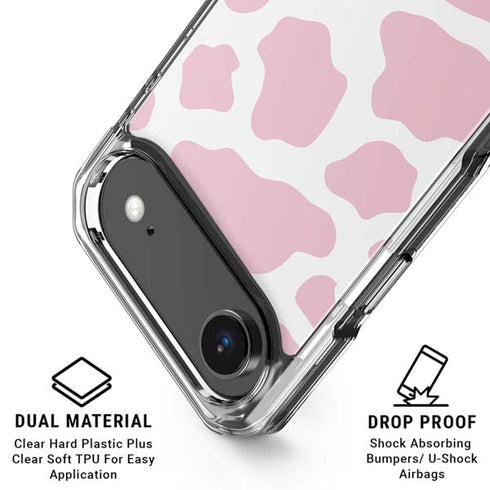 Pink Cow Print iPhone 17 Air Clear Case