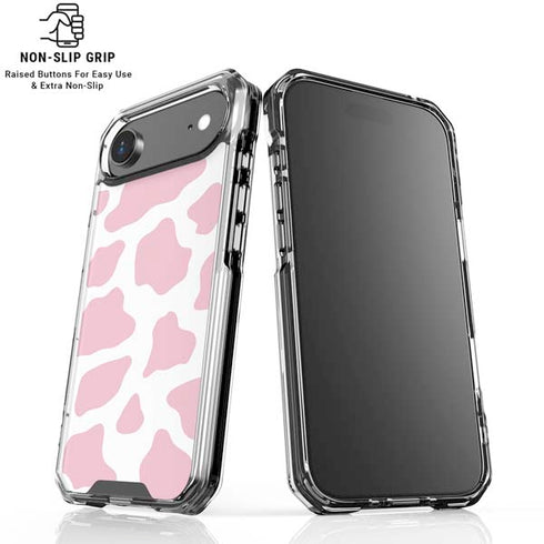 Pink Cow Print iPhone 17 Air Clear Case