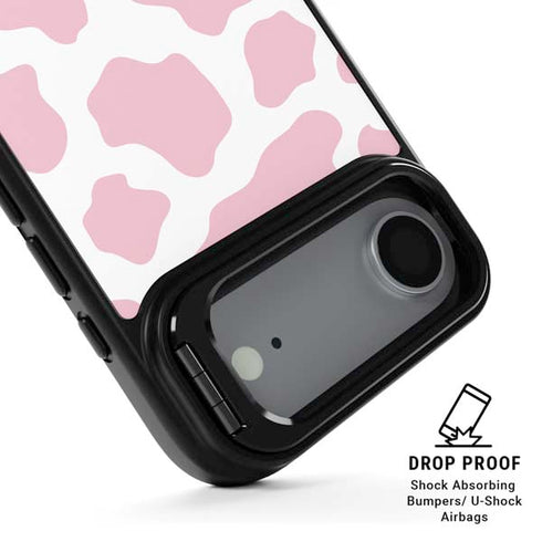 Pink Cow Print iPhone 17 Air Kickstand Case