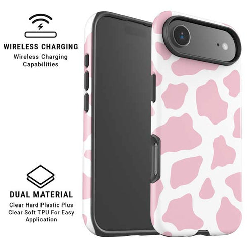 Pink Cow Print iPhone 17 Air Magsafe Impact Case