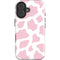 Pink Cow Print iPhone 17 Impact Case